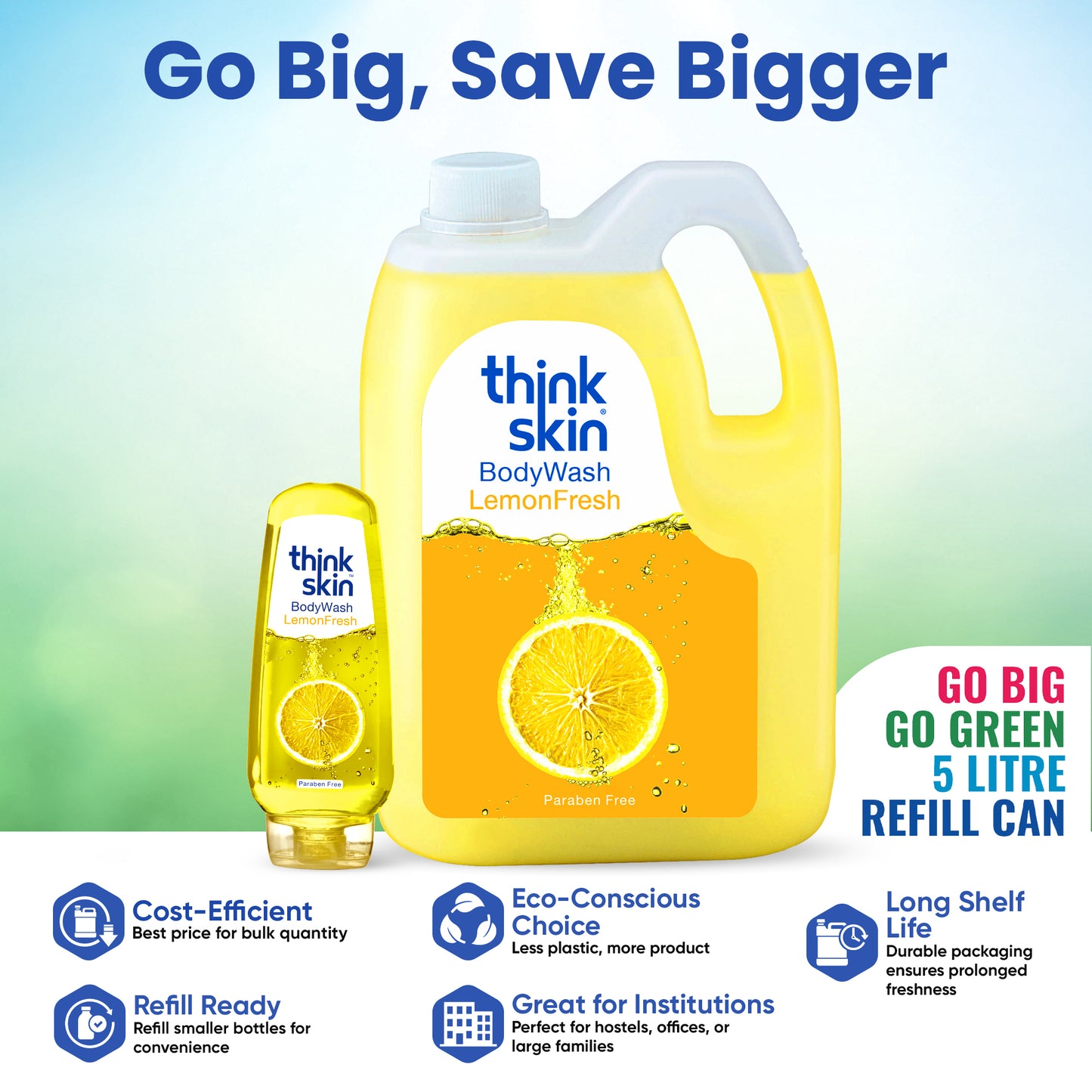 Body Wash Lemon Fresh 5 Litre Refill Can