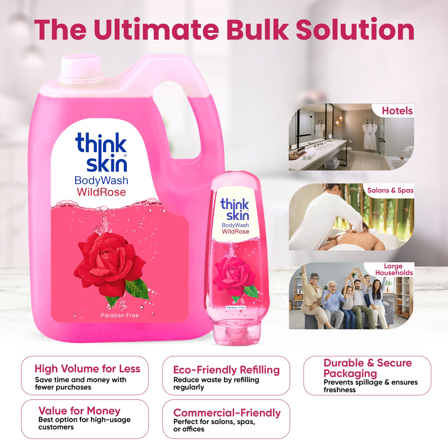 Body Wash Wild Rose 5 Litre Refill Can