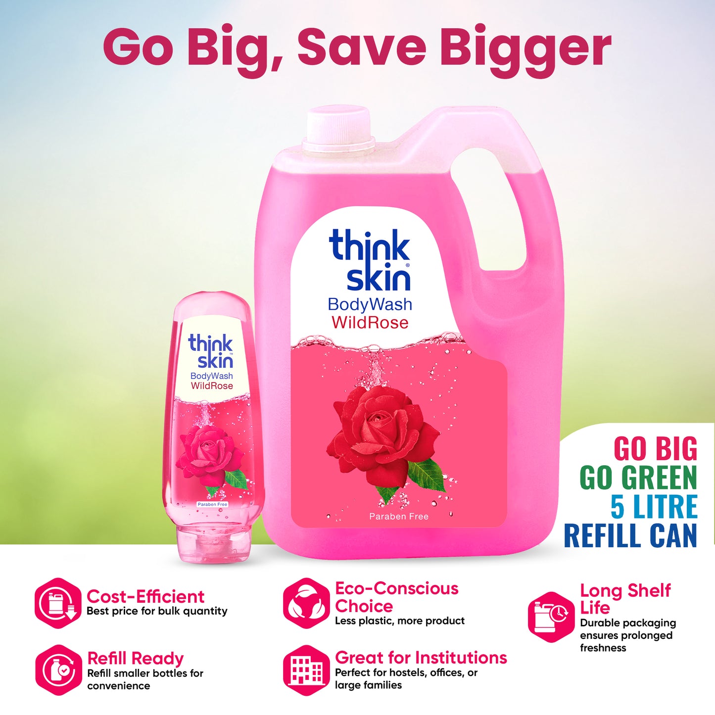Body Wash Wild Rose 5 Litre Refill Can